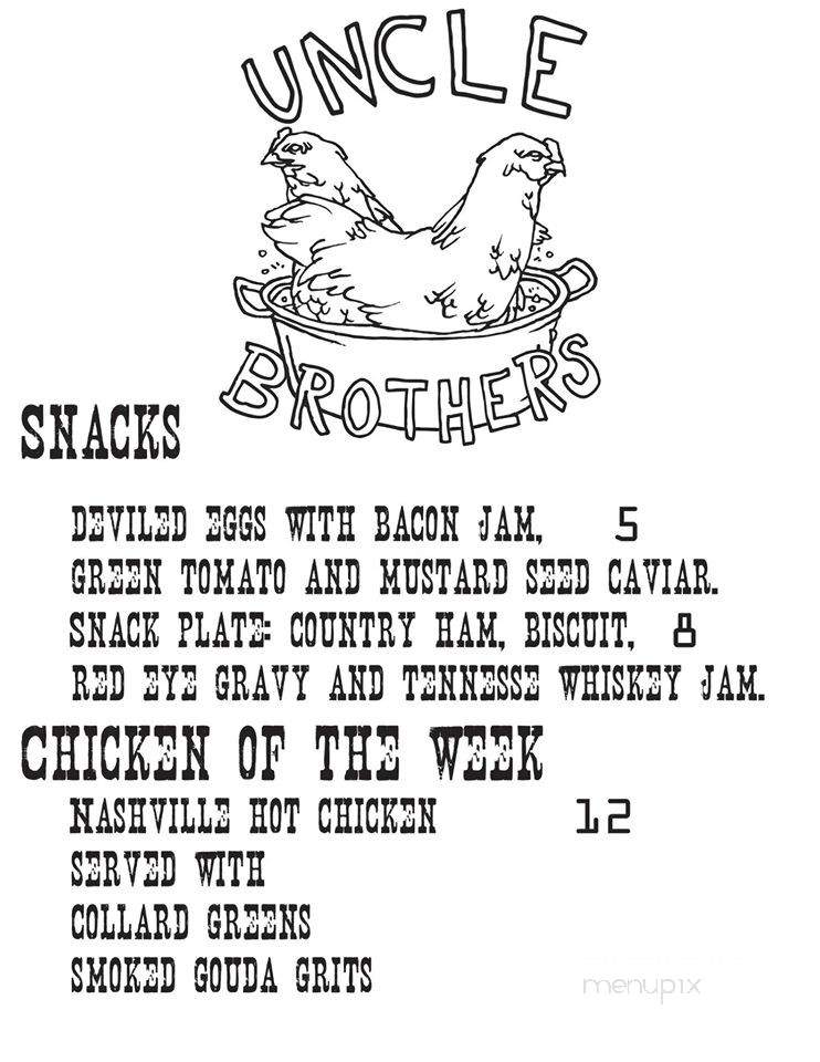 Uncle Brother's Chicken - San Francisco, CA menu_pic