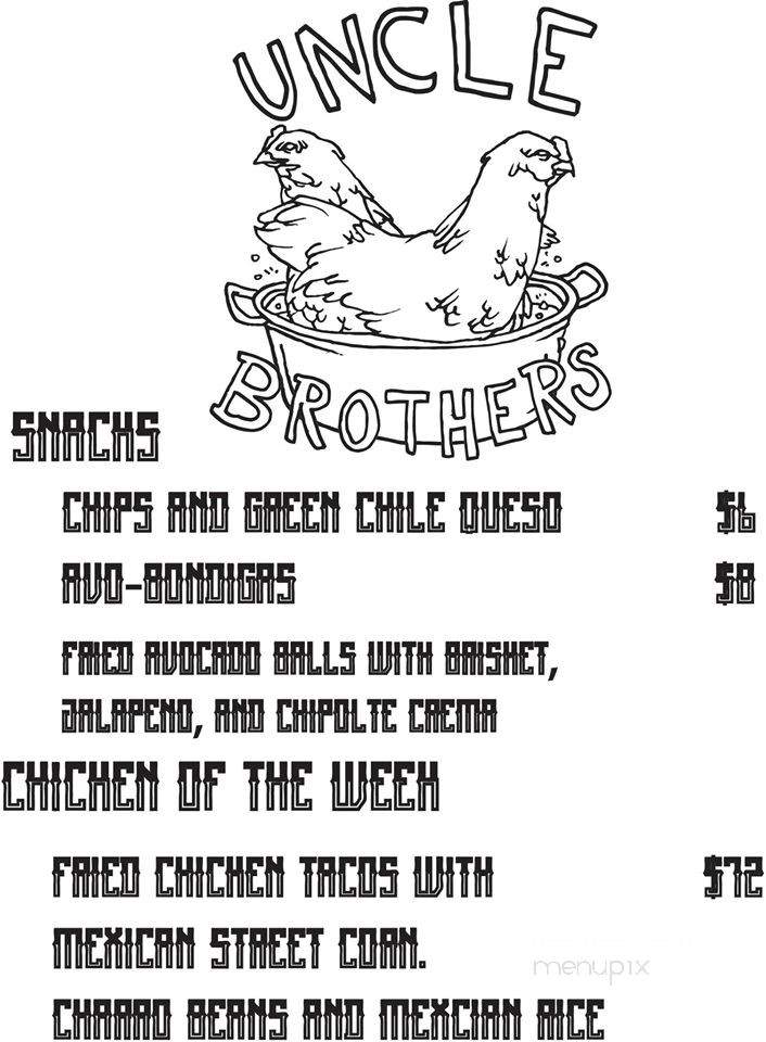 Uncle Brother's Chicken - San Francisco, CA menu_pic