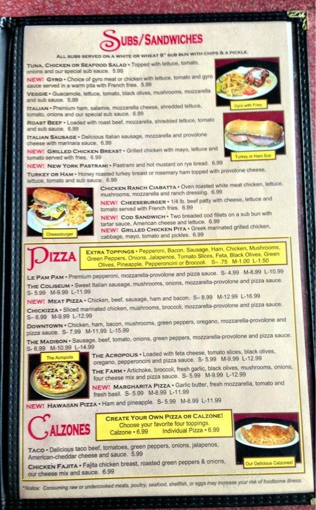 Le Pam Pam Pizza & Subs - Toledo, OH menu_pic