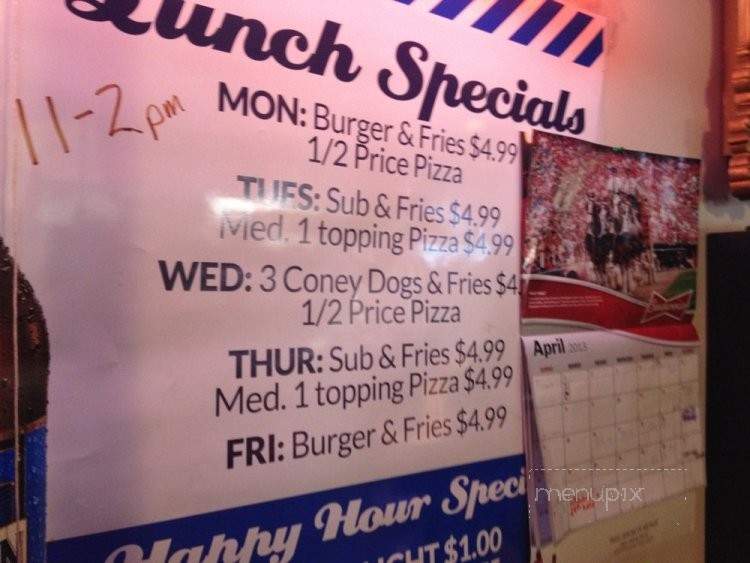 Andy and Barney's Sports Bar - Sylvania, OH menu_pic