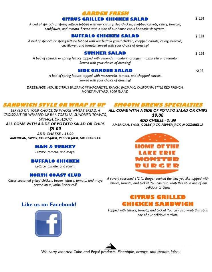 Smooth Brews - Geneva, OH menu_pic