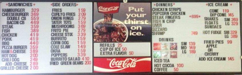American Drive In - Lincoln, AR menu_pic