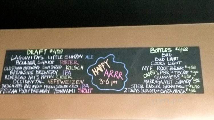 The Plank - Portland, OR menu_pic