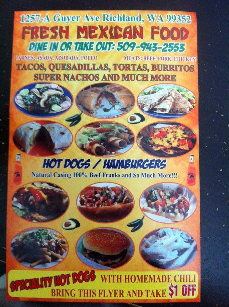 Fresh Mexican Food - Richland, WA menu_pic