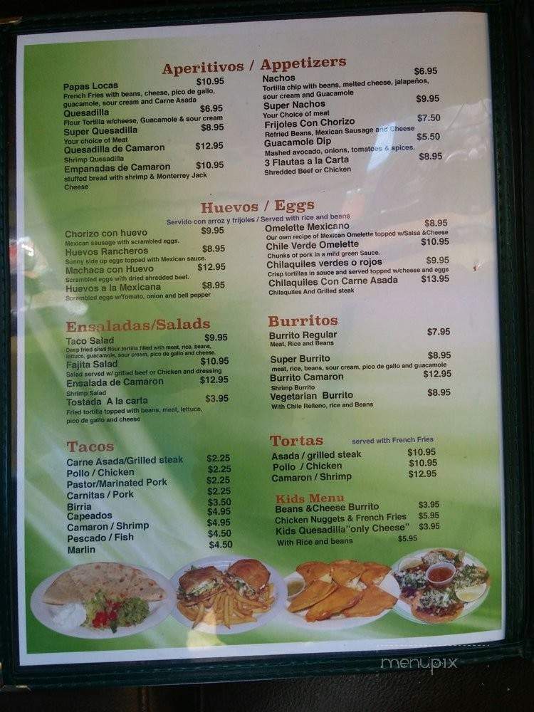 Marisco's Mazatlan - Hayward, CA menu_pic