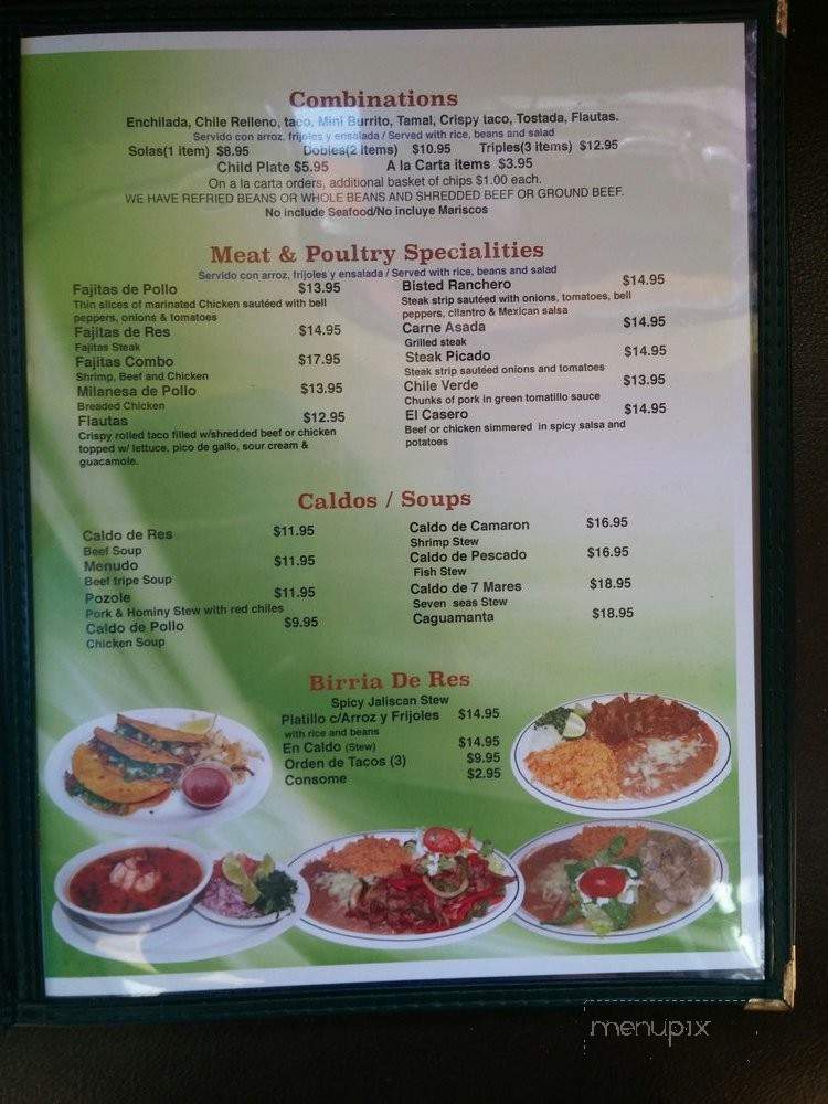 Marisco's Mazatlan - Hayward, CA menu_pic