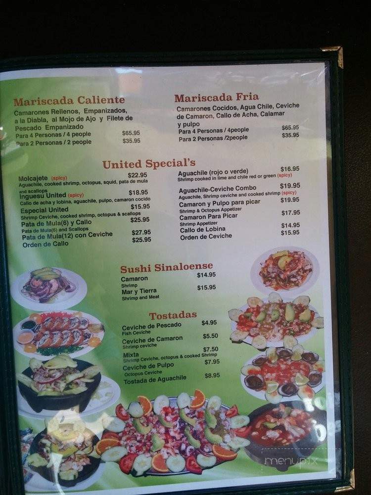 Marisco's Mazatlan - Hayward, CA menu_pic