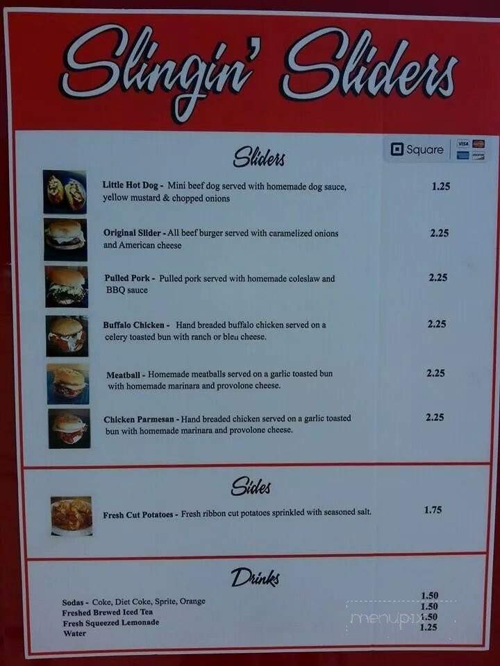 Slingin' Sliders - San Marcos, TX menu_pic