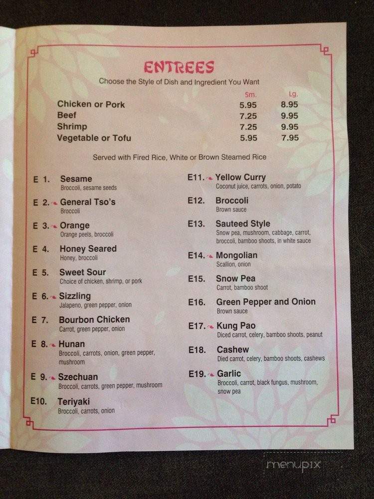 A Chinese Take Out - Loveland, OH menu_pic