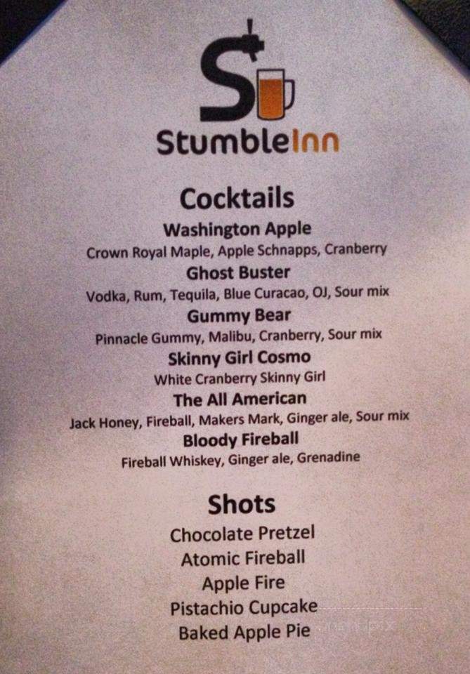 Stumble Inn - Williston Park, NY menu_pic