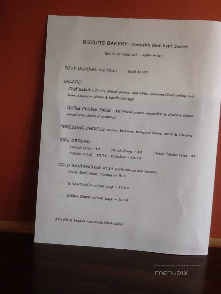Biscuits Bakery - Corinth, NY menu_pic