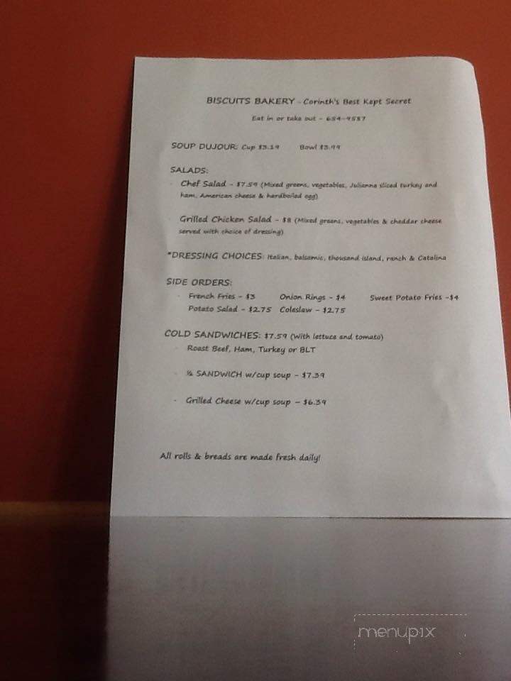 Biscuits Bakery - Corinth, NY menu_pic