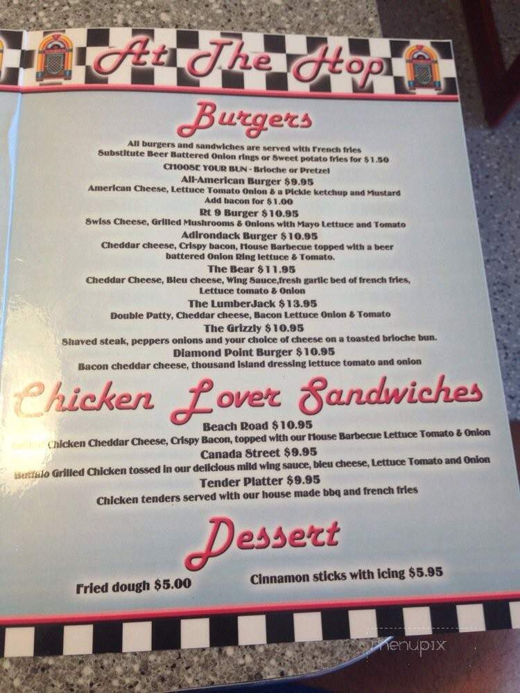 At The Hop - Lake George, NY menu_pic