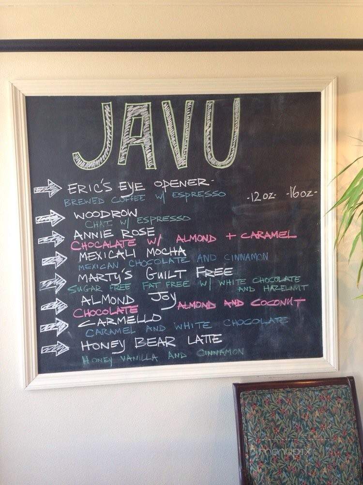 Javu - Redding, CA menu_pic