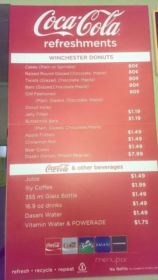 Winchester Donuts - Red Bluff, CA menu_pic