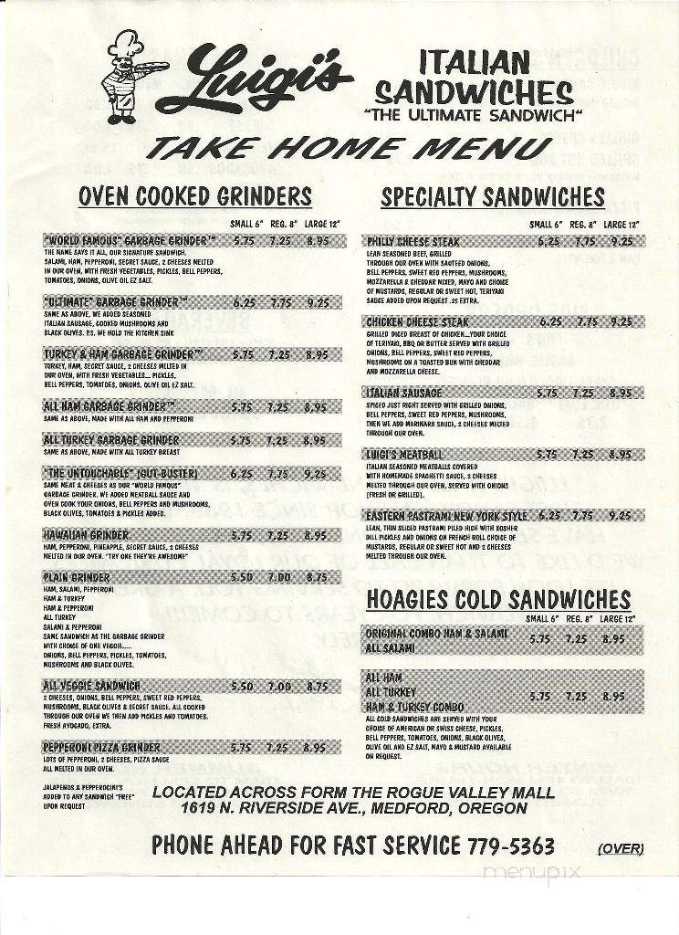 Luigi's - Grants Pass, OR menu_pic