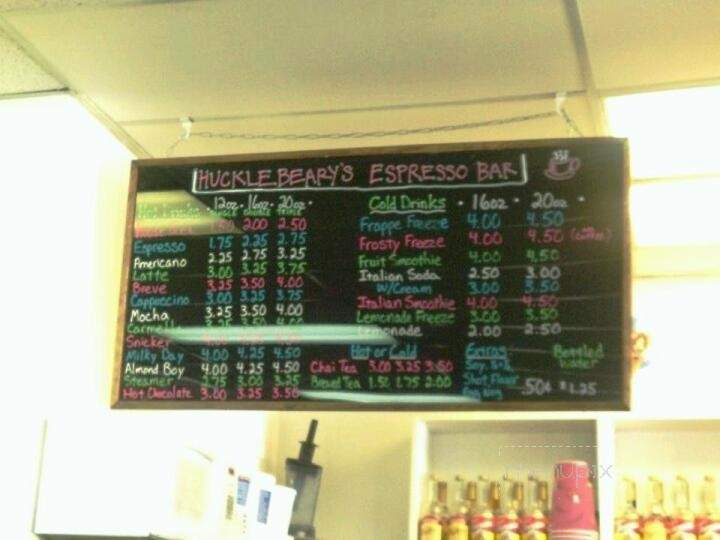 Hucklebeary's Espresso - Sisters, OR menu_pic