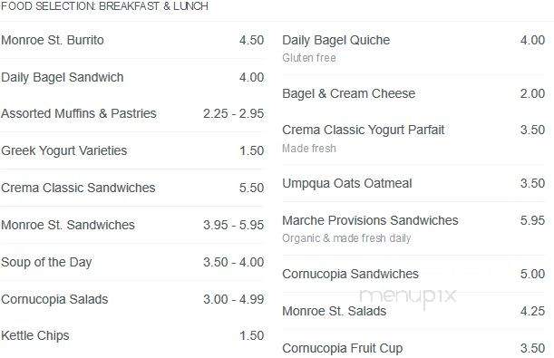 Crema - Springfield, OR menu_pic