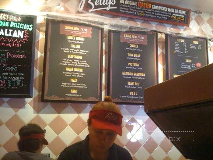 BETTY'S ORIGINAL TOASTED SANDWICHES - Fresno, CA menu_pic
