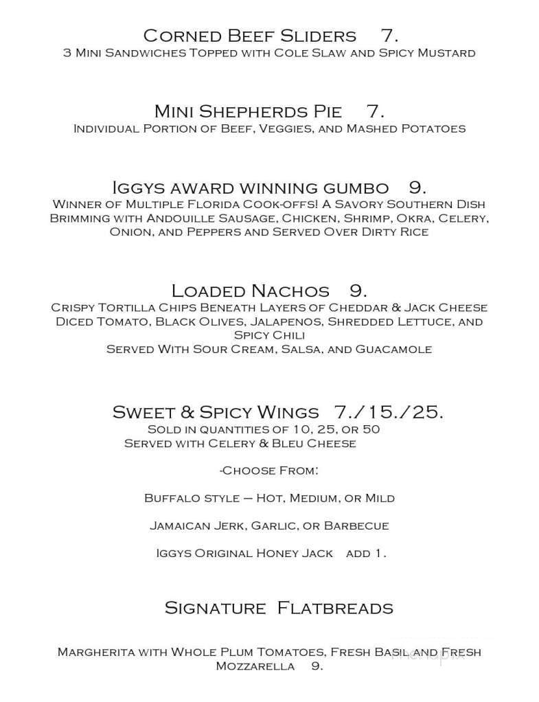 Hooligans - Boca Raton, FL menu_pic
