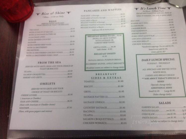 Anna's Place - West Palm Beach, FL menu_pic