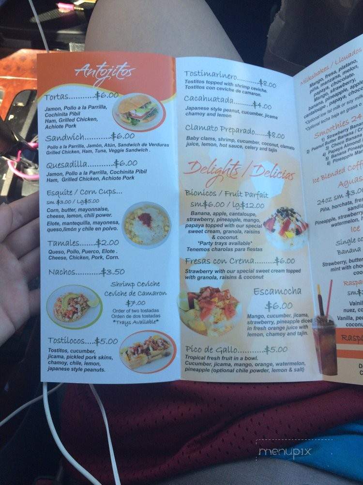 Bionicos Pura Vida - Downey, CA menu_pic