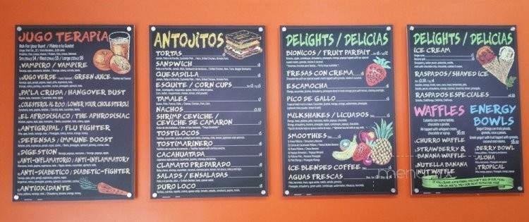 Bionicos Pura Vida - Downey, CA menu_pic