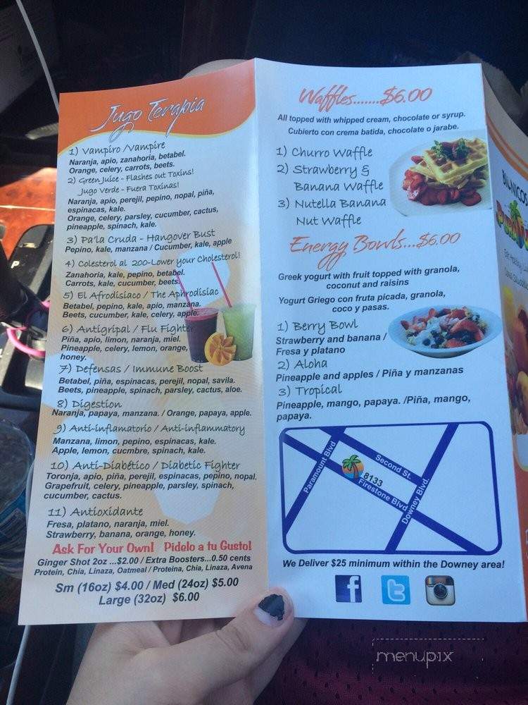 Bionicos Pura Vida - Downey, CA menu_pic