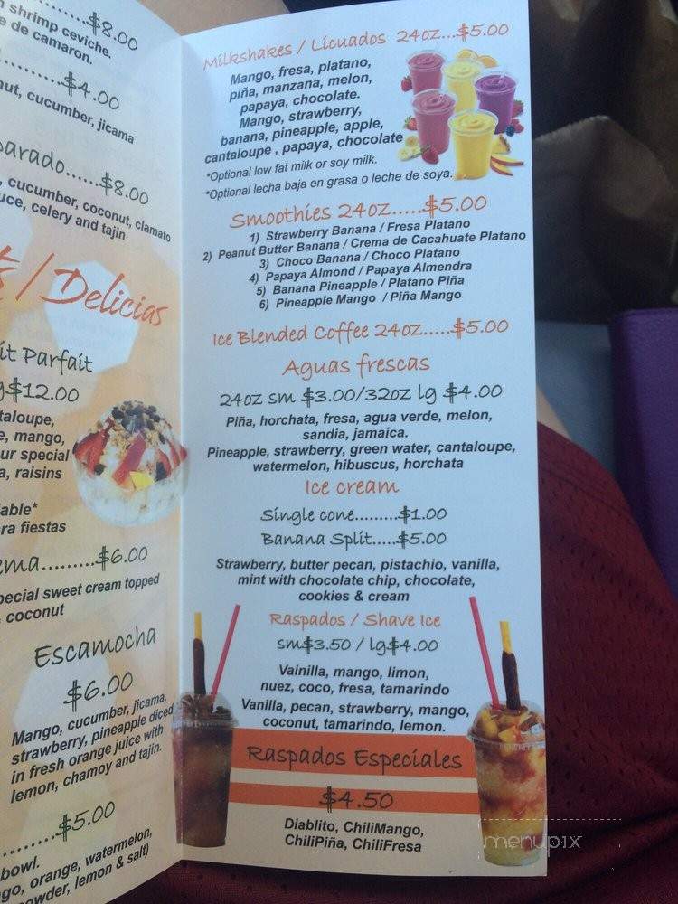 Bionicos Pura Vida - Downey, CA menu_pic