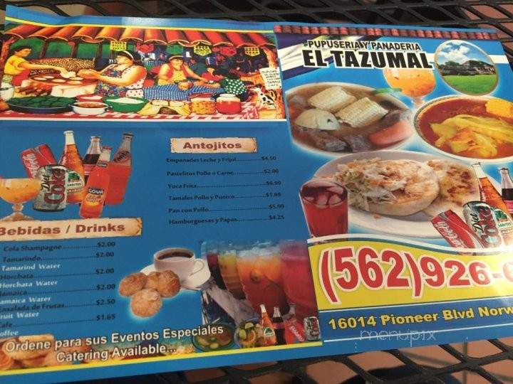 Pupuseria El Tazumal - Norwalk, CA menu_pic