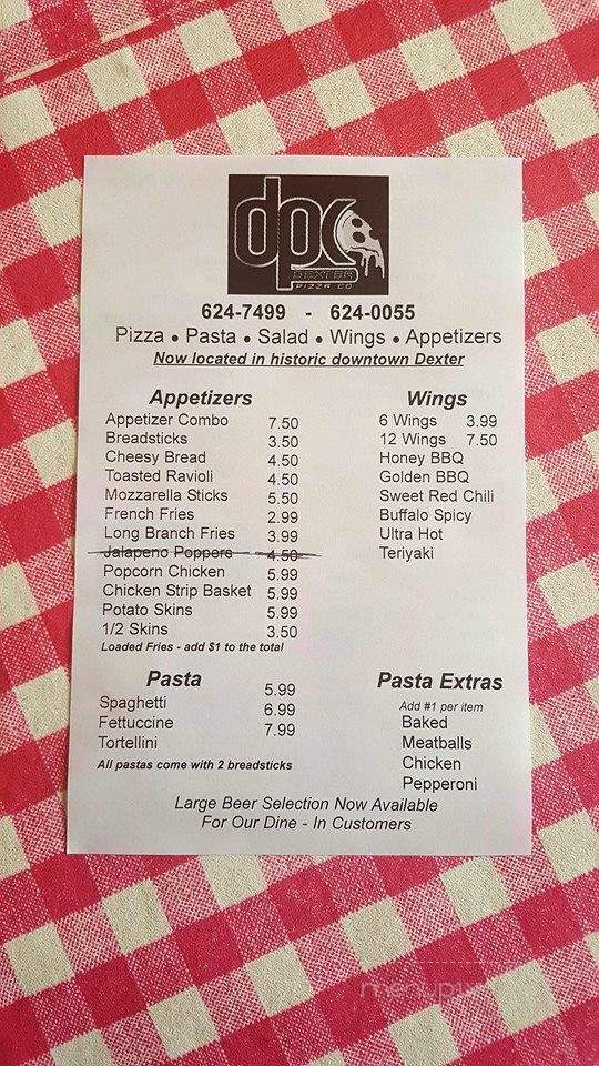 Dexter Pizza Company - Dexter, MO menu_pic
