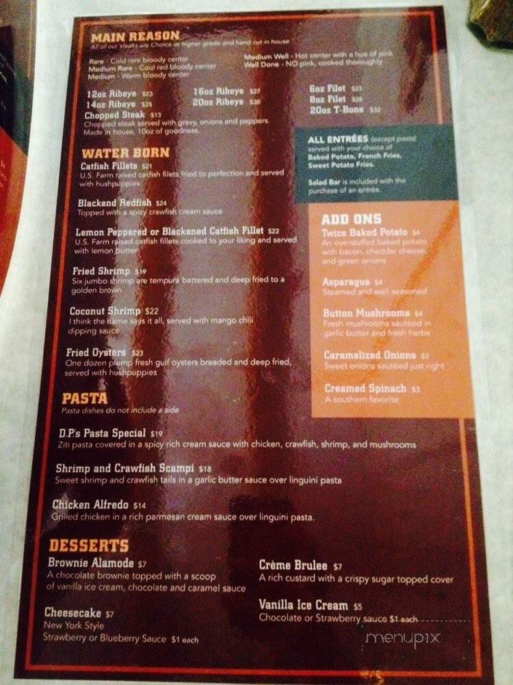 DP's Steak and Seafood - Philadelphia, MS menu_pic