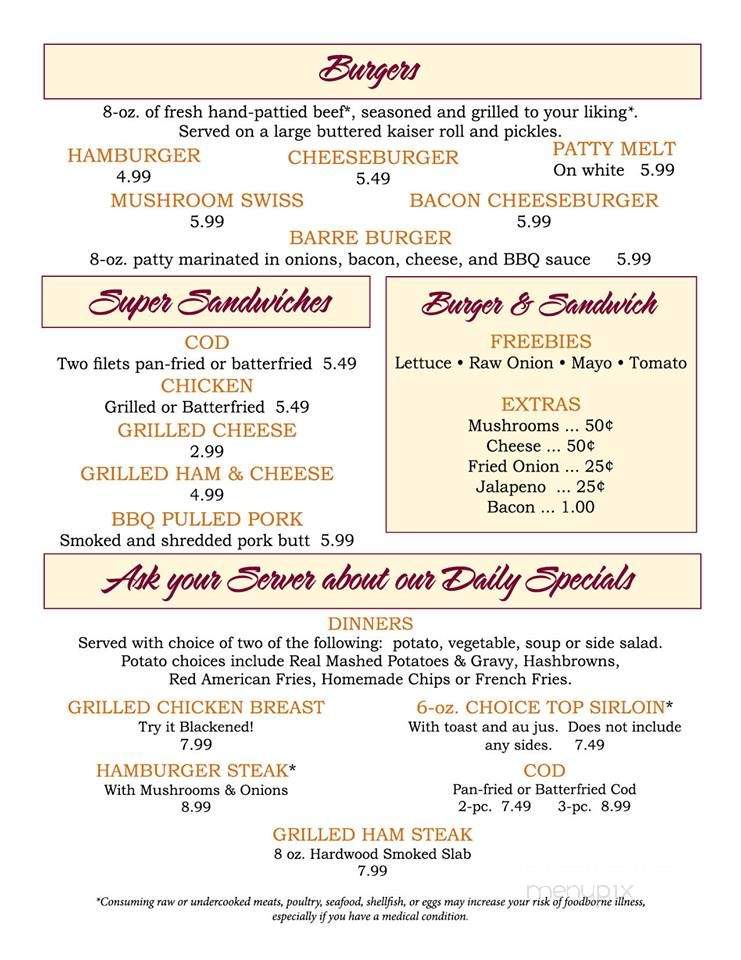 Menu Of Barre Country Diner In West Salem WI 54669 menu-of-barre-country-diner-in-west-salem-wi-54669