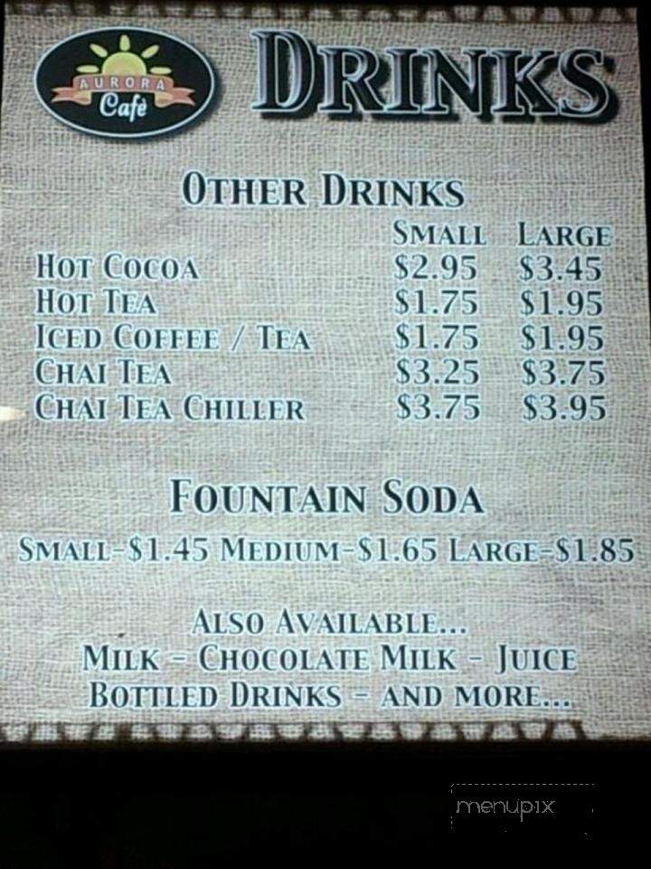 Aurora Cafe - Media, PA menu_pic