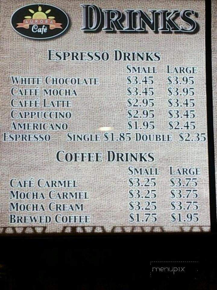 Aurora Cafe - Media, PA menu_pic