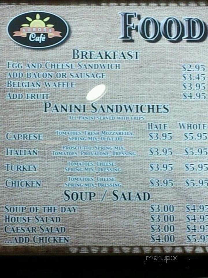 Aurora Cafe - Media, PA menu_pic