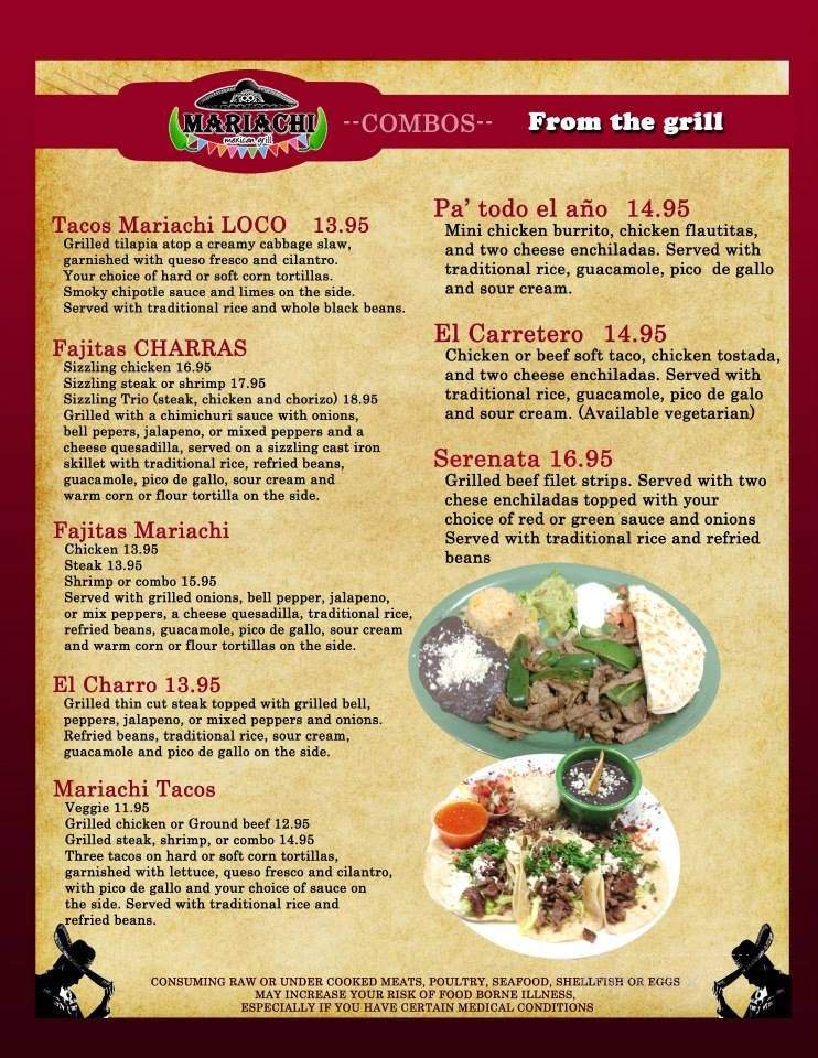 Mariachi Mexican Grill - Schnecksville, PA menu_pic
