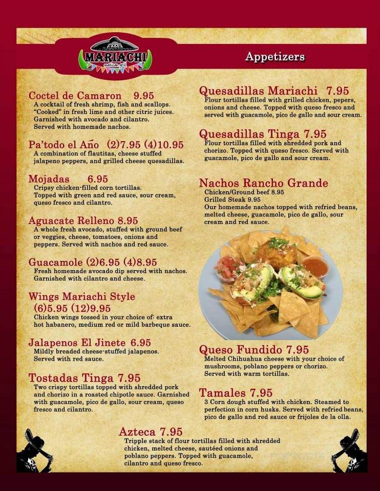 Mariachi Mexican Grill - Schnecksville, PA menu_pic
