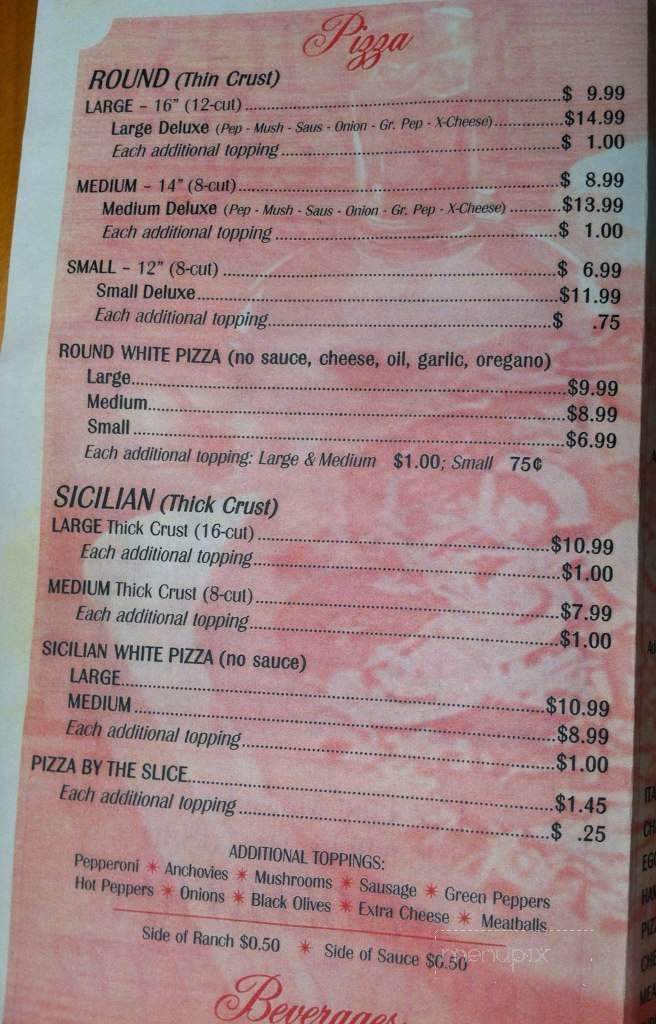 Scotto's Pizza - Plymouth Meeting, PA menu_pic