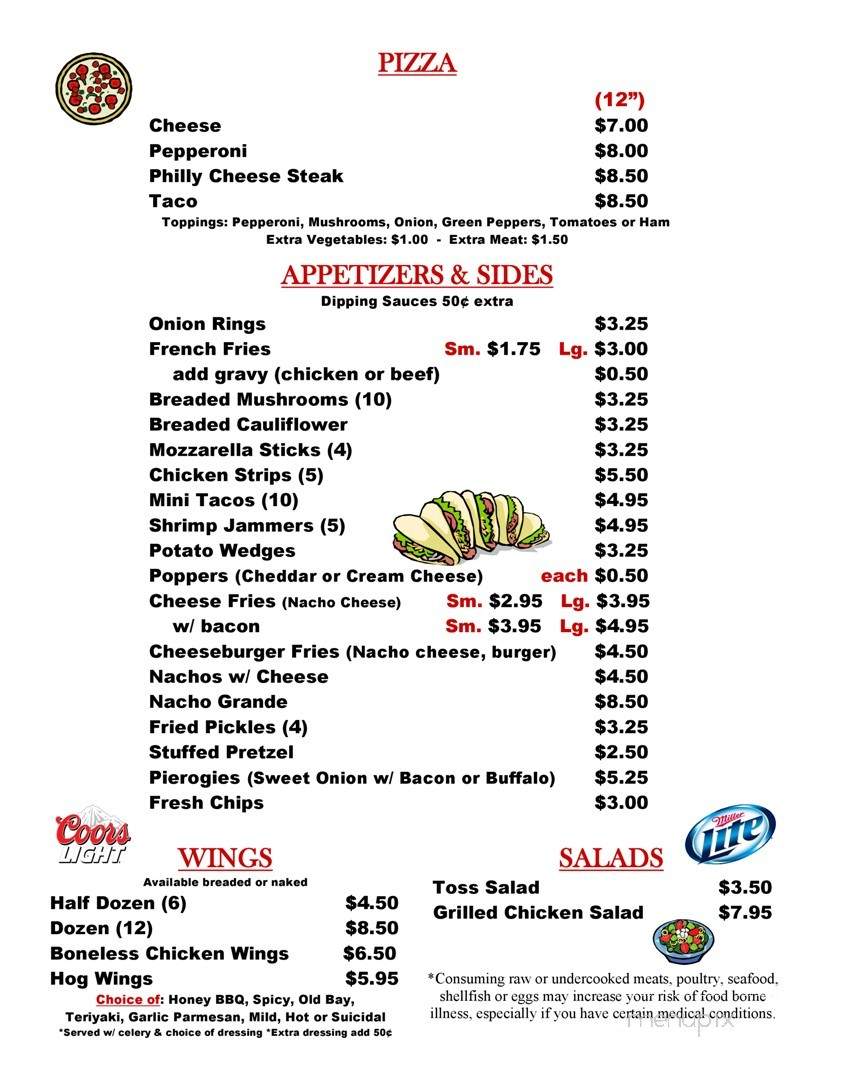 The Dawgg House - Tatamy, PA menu_pic