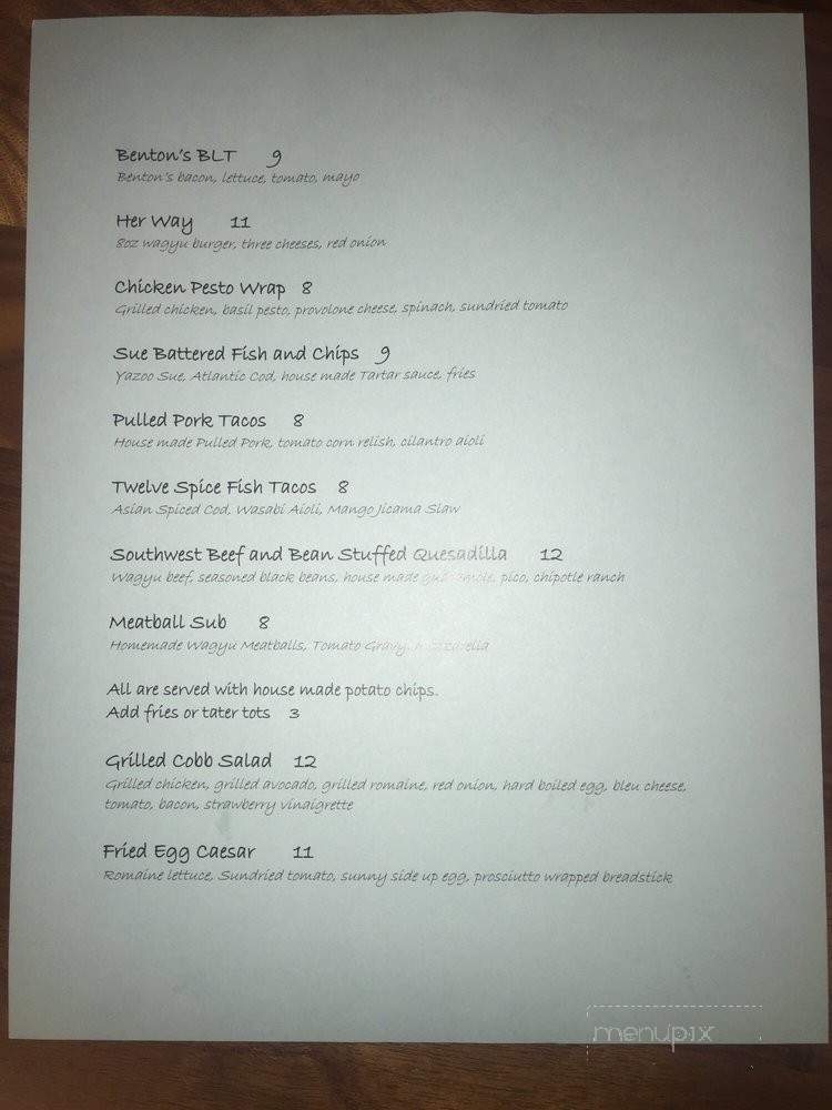 Hatter's Cross - Nashville, TN menu_pic