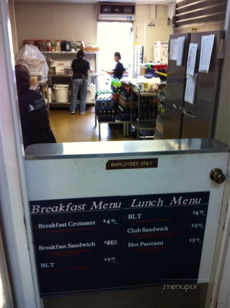 Escape Snack Bar - San Diego, CA menu_pic