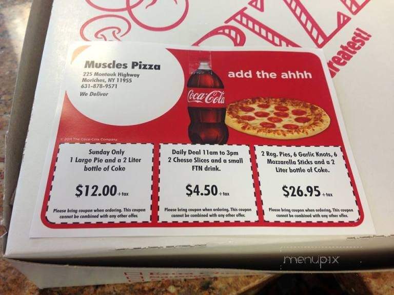 Muscles Pizza - Moriches, NY menu_pic