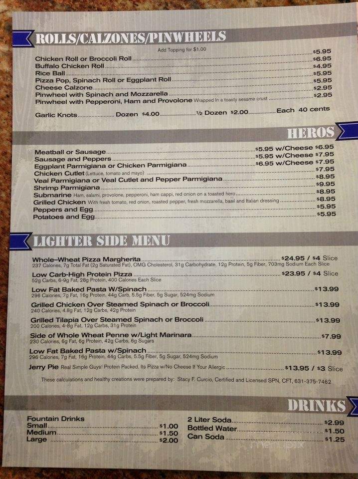 Muscles Pizza - Moriches, NY menu_pic