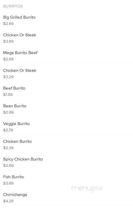 Las Flores Mexican Restaurant - Iowa Falls, IA menu_pic