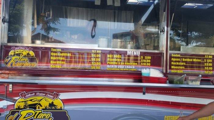 El Taco Ranchero - The Crossings, CA menu_pic