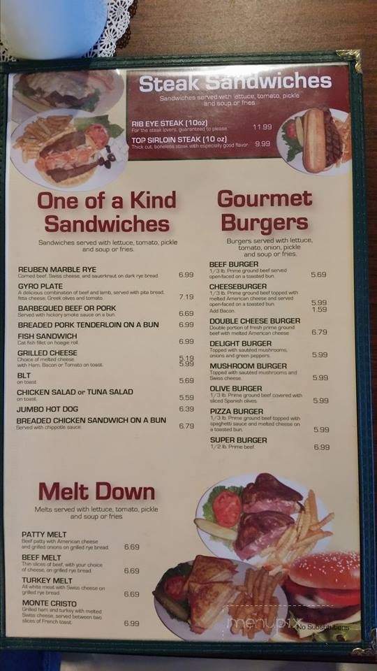 Diner 36 - Brookfield, MO menu_pic