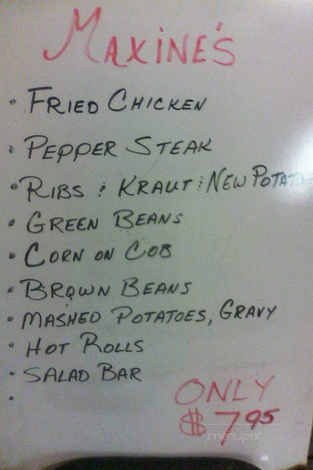 Maxine's Restaurant - Warsaw, MO menu_pic
