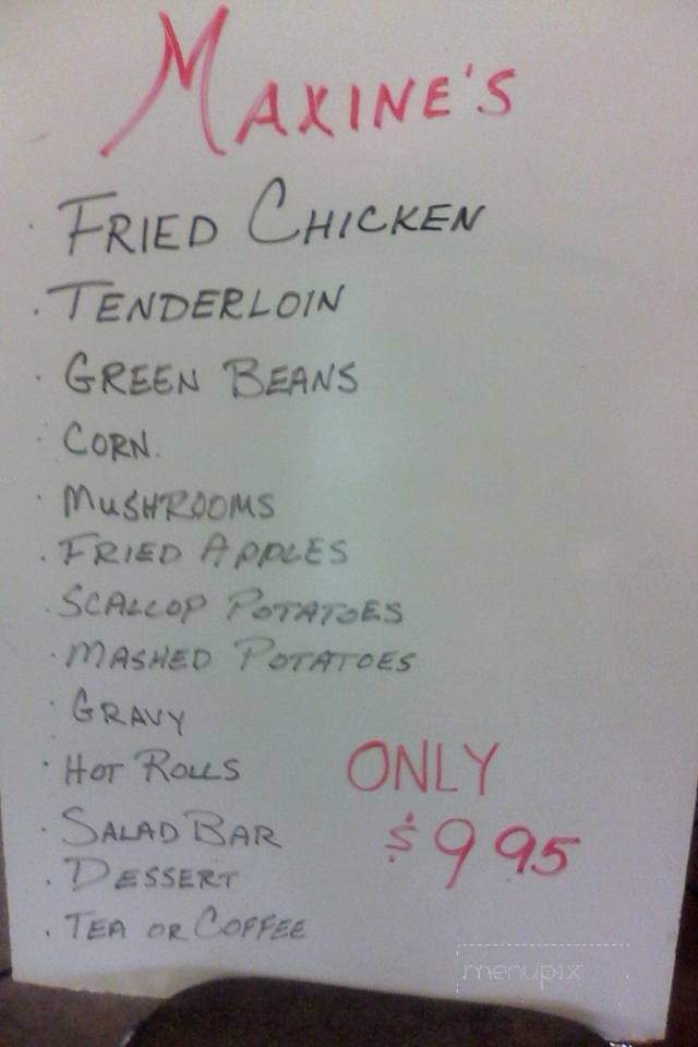 Maxine's Restaurant - Warsaw, MO menu_pic