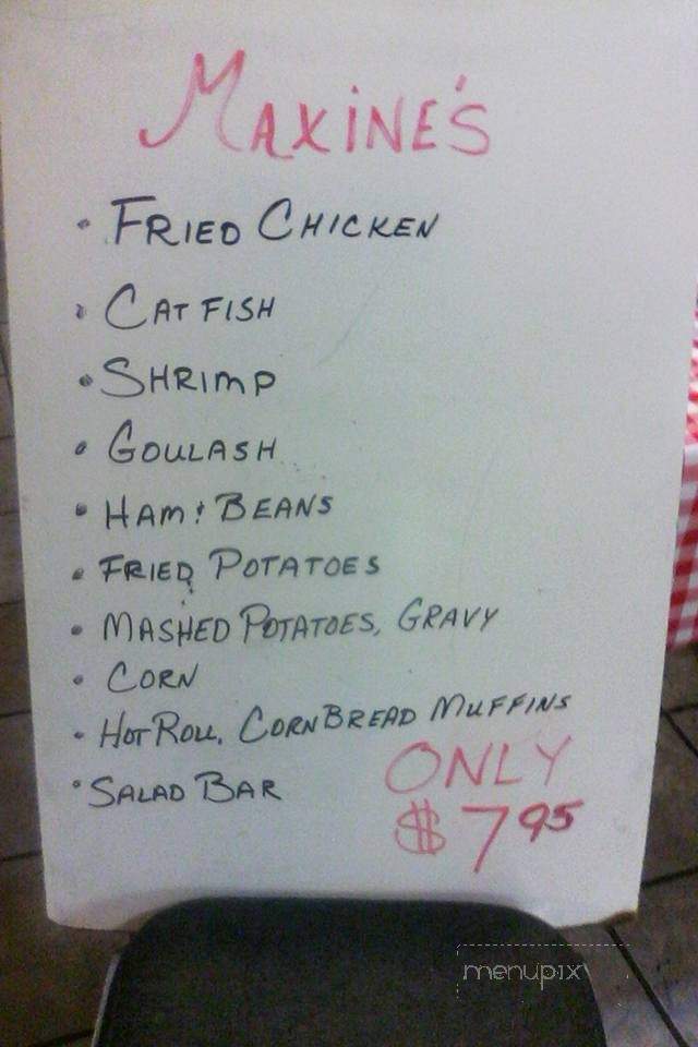 Maxine's Restaurant - Warsaw, MO menu_pic